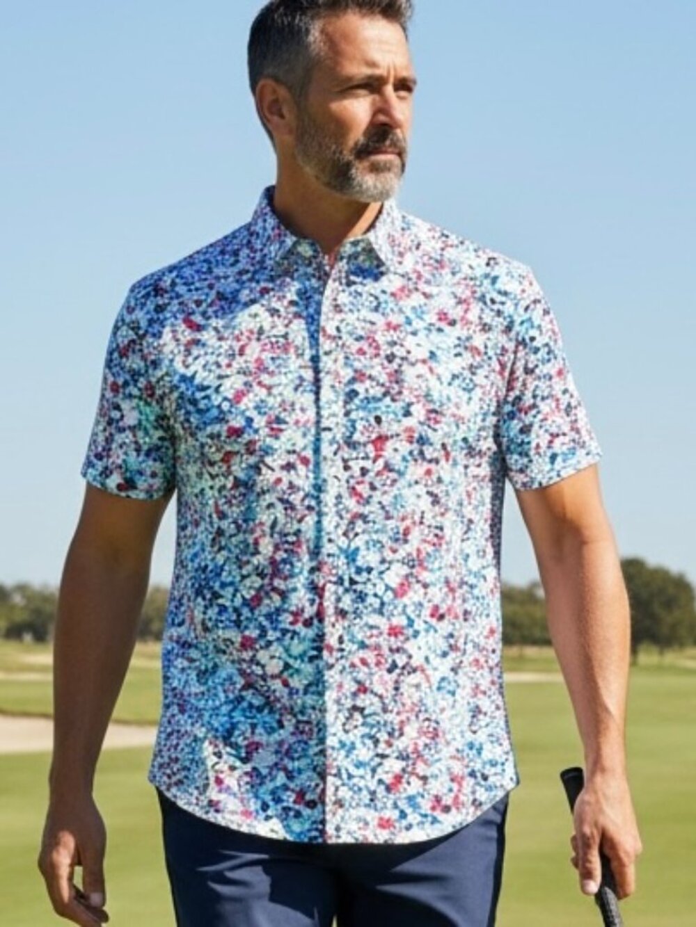NEW Robert Graham Shirt Men’s SMALL Short Sleeve Button up Multi Color Print NWT